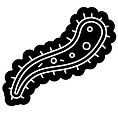 Bactery Icon, Unicelluler, microbactery, microbe