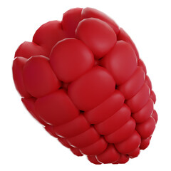3d icon raspberry on the white background