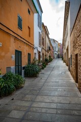 Picturesque narrow street in a Mediterranean town.