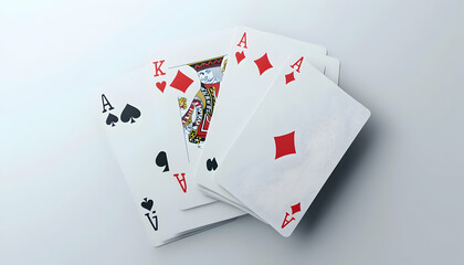 Obraz premium Top View of Playing Cards Deck Mockup 