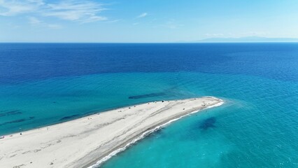 Aerial View of the Serenity of Posidi Beach