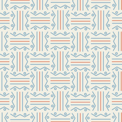 Seamless hand drawn pattern. Abstract background with hand drawn doodle shapes.