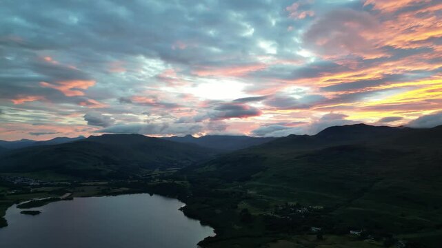 sunset over loch tay