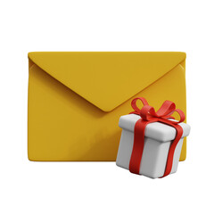 3d rendered gift email illustration