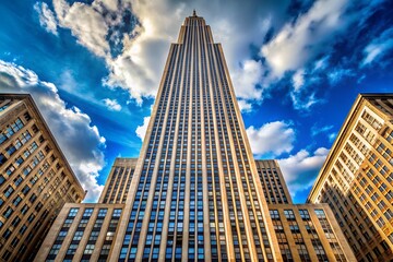 building with sky background on top