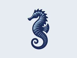 Fototapeta premium Seahorse. vintage engraving vector sea illustration, emblem, logo