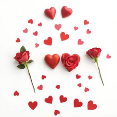 red roses and heart