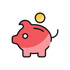 Piggy Bank vector icon
