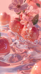 pink flower and peach