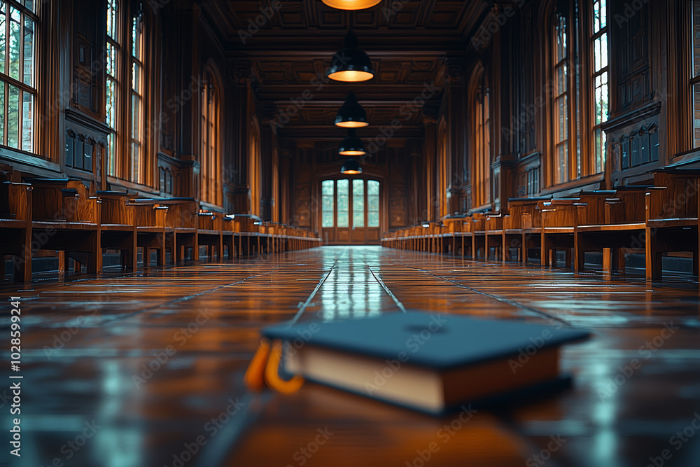 Poster a university developing a blockchain-based credentialing system for academic degrees, showcasing the