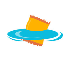 Plastic Waste Floating in the Waters