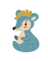 Cute cartoon mouse  in children's style