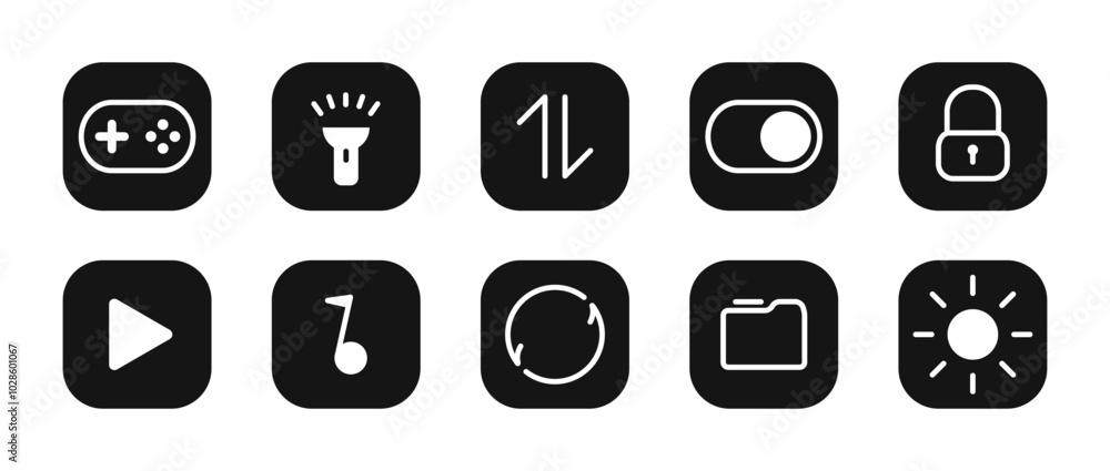 Aufkleber phone buttons vector icon set. icons of different phone buttons