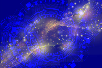 Background  futuristic electronic circuit technology. Vector illustration.