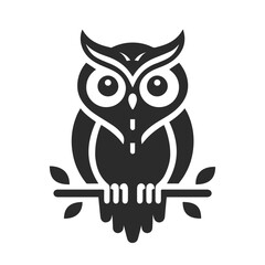 Owl icon. Owl silhouette icon design vector art.
