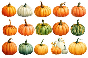 seamless background with pumpkins