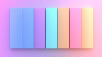 Colorful Gradient Vertical Panels for Creative Design