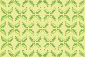 Ikat leaves vintage design embroidary seamless pattern on background vector illustration.Ikat ethnic oriental embroidery traditional.Indian Ikat pattern Aztec style retro. design for texture,fabric.