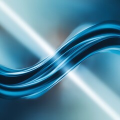 Fototapeta premium Abstract blue motion curve soft beam background