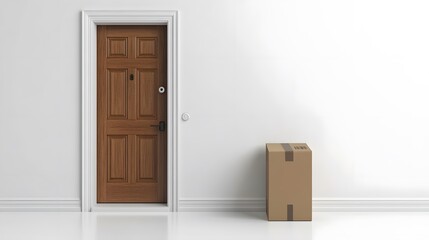 Delivery Box Near Front Door in Modern Home Setting