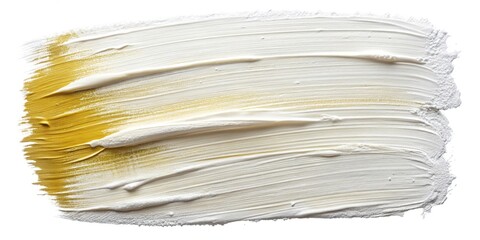 Oil paint texture with brush strokes on a white background from a low angle