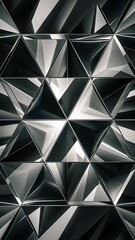 Shadow and Light Triangle Background. Dynamic Geometric Template. Glass Transparent Triangles