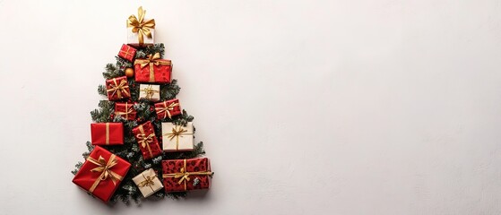 Christmas tree decoration with gifts	
