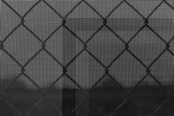 Fototapeta premium metal grid background in black and white