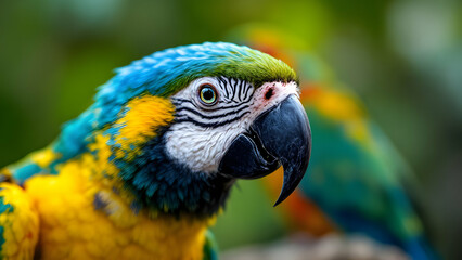 Fototapeta premium blue and yellow macaw