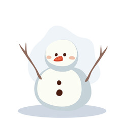 Cute Snowman in Winter Outfit. Perfect for Holiday and Festive Winter Scenes