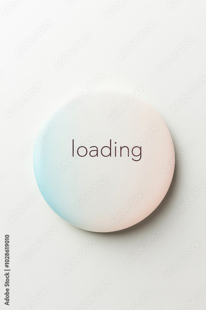 Poster round loading icon button showing progress bar is loading