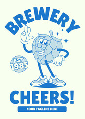 Hop Mascot Character Shirt Design Illustration