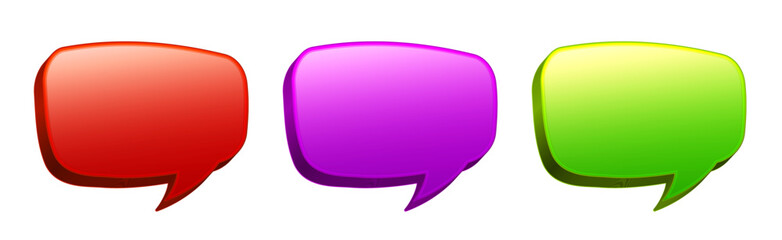 vector set of colorful bubble speech