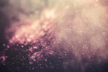 Softly illuminated particles float in a magical haze, creating a dreamlike and mystical atmosphere filled with grace and ethereal beauty.