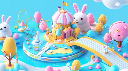 Obraz premium cartoon child toya wallpaper