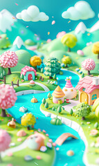 Obraz premium cartoon child toya wallpaper