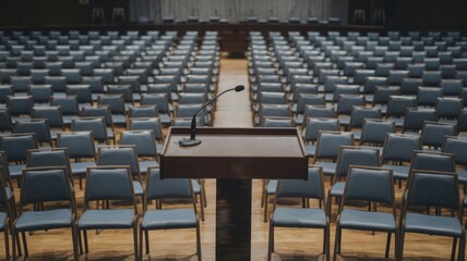 Naklejka premium podium for speech