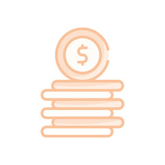 Coins Stack vector icon