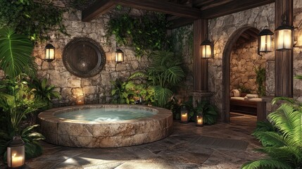 A luxurious bathhouse