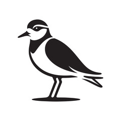 Elegant Plovers Silhouette Vector Graphics for Professional Use