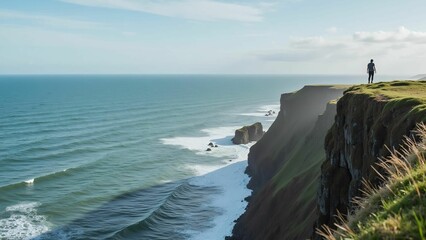 waves crashing on rocks