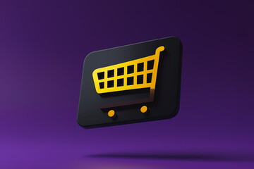 online shopping logo. 3d render