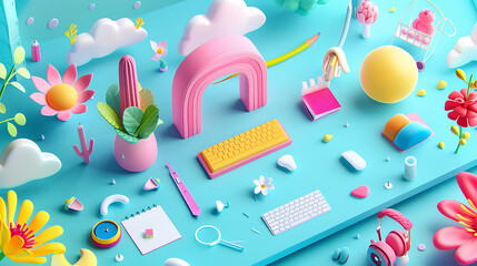 3d child toys wallpaper
