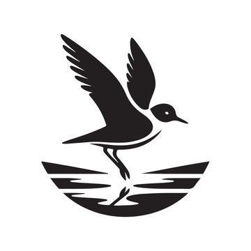recommend clip art: Elegant Plovers Silhouette Vector Graphics for Professional Use