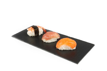 sushi roll isolated on white background 