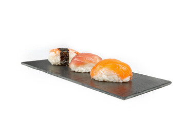 sushi roll isolated on white background 