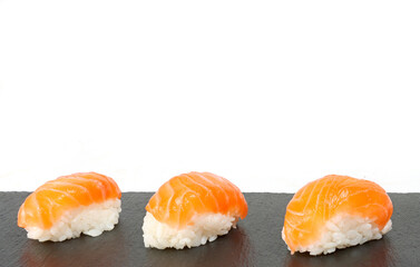 sushi roll isolated on white background 