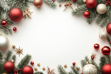beautiful christmas background with copy space. ai generated