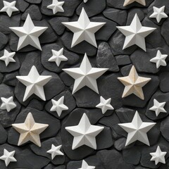 Obraz premium Star decorations on a dark stone background