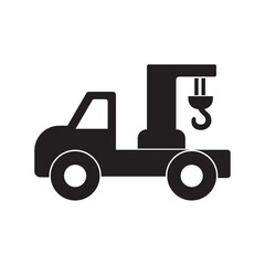 tow car flat icon vector